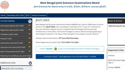 WBJEE JELET 2023 application correction process begins at wbjeeb.nic.in WBJEE JELET 2023 application correction process begins at wbjeeb.nic.in