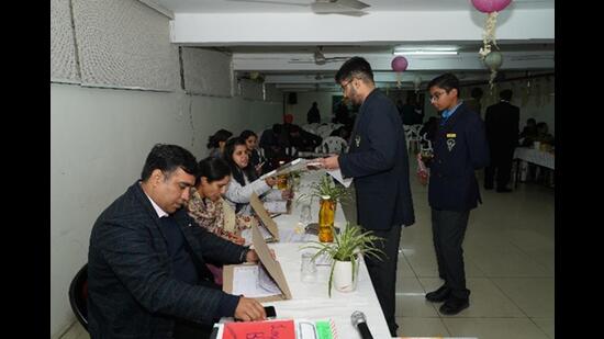 Students at the Chandigarh State Children’s Science Congress 2022. (HT ) Students at the Chandigarh State Children’s Science Congress 2022. (HT )