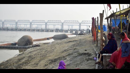 Banks of Ganga where the “Ganga Drive” is proposed. (HT PHOTO) Banks of Ganga where the “Ganga Drive” is proposed. (HT PHOTO)