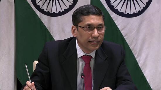 External affairs ministry spokesperson Arindam Bagchi said talks could be held only in the absence of terrorism and hostility (ANI)