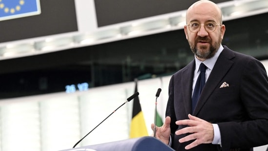 Russia-Ukraine War: European Council President Charles Michel delivers a speech. (AFP)