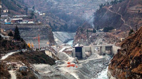 Joshimath: Tapovan Vishnugad Hydropower Plant of NTPC, in Joshimath, Thursday, Jan. 19, 2023. (PTI Photo) (PTI01_19_2023_000334B) (PTI)