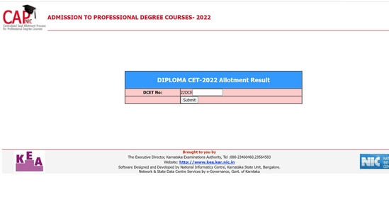KEA DCET 2022 mock allotment result released at cetonline.karnataka.gov.in KEA DCET 2022 mock allotment result released at cetonline.karnataka.gov.in