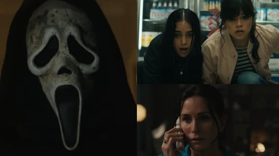 Actors Melissa Barrera, Jenna Ortega and Courteney Cox star in the sixth installment of the Scream franchise this March.