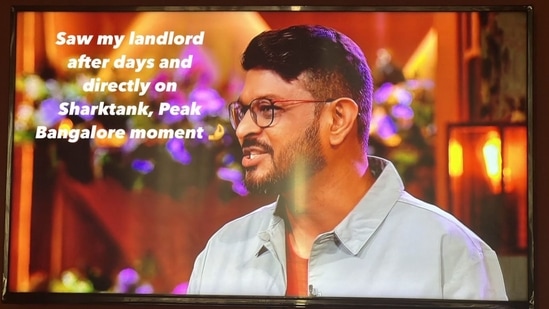 Man spotted his landlord on Shark Tank India season 2. (Twitter/@NonFundedToken)