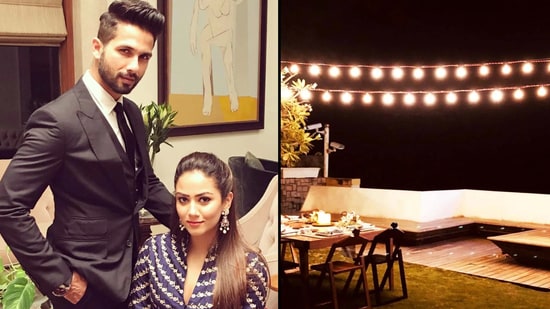 Shahid Kapoor with Mira Rajput; their Juhu home (right).