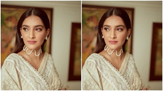 Sonam played muse to fashion designer Abu Jani Sandeep Khosla and picked the stunning six yards of grace for the recent fashion photoshoot. (Instagram/@sonamkapoor)