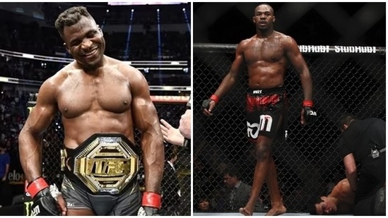 Former UFC heavyweight champion Francis Ngannou (left), and Jon Jones(UFC)