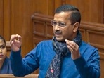 Delhi chief minister Arvind Kejriwal speaking in the assembly. (PTI) Delhi chief minister Arvind Kejriwal speaking in the assembly. (PTI)