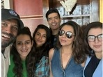 Farah Khan with Gauri Khan, Farhan Akhtar, Manish Malhotra and Shibani Dandekar. Farah Khan with Gauri Khan, Farhan Akhtar, Manish Malhotra and Shibani Dandekar.