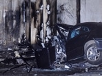 The automobile may also catch fire due to high speed impact and fuel leakage. (File) The automobile may also catch fire due to high speed impact and fuel leakage. (File)