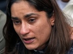 Indian wrestler Vinesh Phogat a press conference. Indian wrestler Vinesh Phogat a press conference.