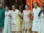 Ambanis perform at Anant’s engagement ceremony.(twitter) Ambanis perform at Anant’s engagement ceremony.(twitter)