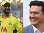 MS Dhoni; SA20 League Commissioner Graeme Smith MS Dhoni; SA20 League Commissioner Graeme Smith