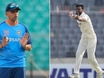 Jaydev Unadkat (R) shared a special chat with Rahul Dravid before the Bangladesh Test(AP/Getty) Jaydev Unadkat (R) shared a special chat with Rahul Dravid before the Bangladesh Test(AP/Getty)