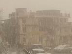 Heavy snowfall was witnessed in Joshimath, Uttarakhand, on Friday, January 20, 2023. (Screengrab/ANI video) Heavy snowfall was witnessed in Joshimath, Uttarakhand, on Friday, January 20, 2023. (Screengrab/ANI video)