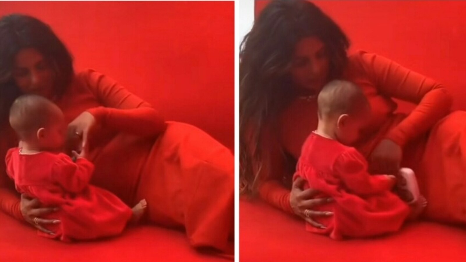 Priyanka Chopra snuggles with daughter Malti Marie at magazine shoot. Watch their adorable video