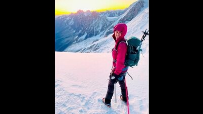 British Sikh Army officer and physiotherapist Captain Harpreet Chandi who completed a solo expedition across Antarctica to the South Pole. (PTI photo) British Sikh Army officer and physiotherapist Captain Harpreet Chandi who completed a solo expedition across Antarctica to the South Pole. (PTI photo)