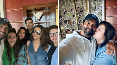 Farah Khan with Gauri Khan, Farhan Akhtar, Manish Malhotra and Shibani Dandekar. Farah Khan with Gauri Khan, Farhan Akhtar, Manish Malhotra and Shibani Dandekar.