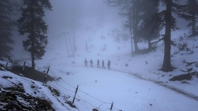 Moreover, flight operations at the Srinagar airport were affected due to snowfall and low visibility, they added. (AP) Moreover, flight operations at the Srinagar airport were affected due to snowfall and low visibility, they added. (AP)