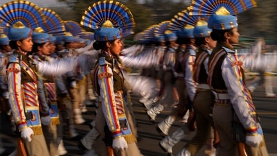 This will be the first Republic Day celebrations hosted at the ceremonial boulevard after Rajpath was renamed to 'Kartavya Path' last year. (AP) This will be the first Republic Day celebrations hosted at the ceremonial boulevard after Rajpath was renamed to 'Kartavya Path' last year. (AP)