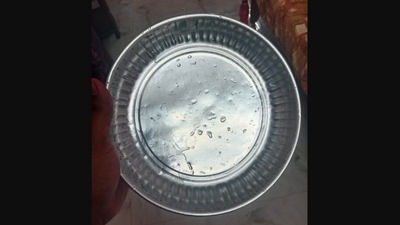 The image, taken from the Twitter post, shows the plate that a man’s mom used for two decades. (Twitter/@vsb_dentist)