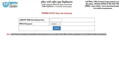 IGNOU June TEE 2022 admit card out at ignou.ac.in IGNOU June TEE 2022 admit card out at ignou.ac.in