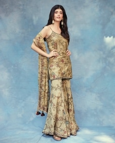 Sanjana Sanghi in kalamkari sharara set (Instagram) Sanjana Sanghi in kalamkari sharara set (Instagram)