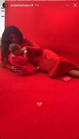 Priyanka Chopra shares video with daughter Malti Marie Chopra via Instagram Stories. Priyanka Chopra shares video with daughter Malti Marie Chopra via Instagram Stories.