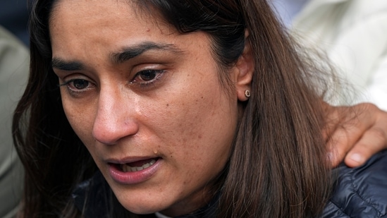 Indian wrestler Vinesh Phogat a press conference. (PTI) Indian wrestler Vinesh Phogat a press conference. (PTI)