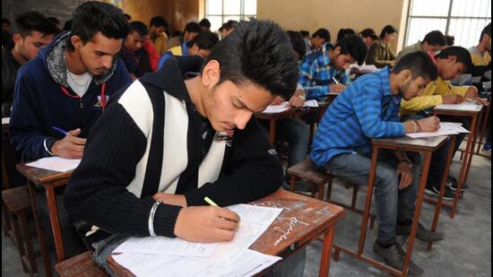 The pre-board examinations of Punjab School Education Board (PSEB) students of Classes 5, 8, 10, and 12 commenced on Friday. (HT File Photo/For representation)