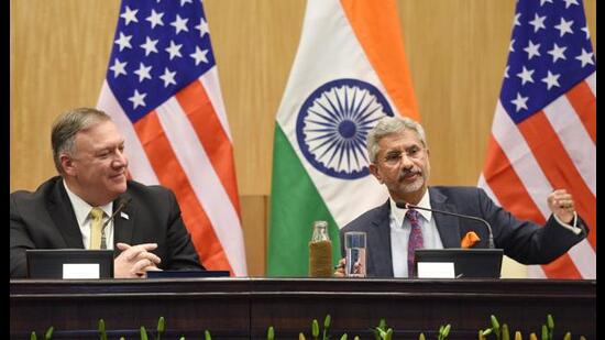 Jaishankar and Pompeo (HT Photo)