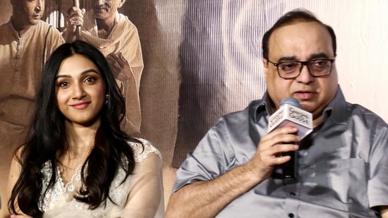 Rajkumar Santoshi talks about his daughter's debut with his film Gandhi Godse Ek Yudh, making Battle of Saragarhi and more in a exclusive interview with Hindustan Times.(Sunil Khandare (ANI))