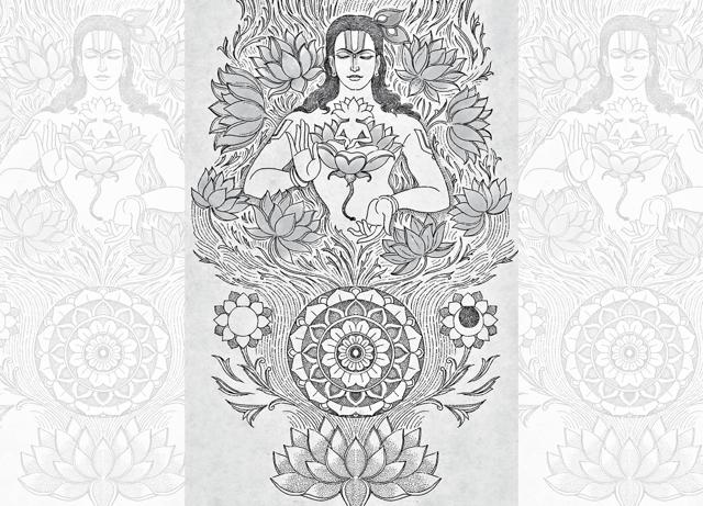 An illustration (above) from Satyarth’s new book Mahagatha