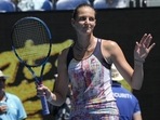Karolina Pliskova of the Czech Republic reacts after defeating Varvara Gracheva of Russia in their third round match at the Australian Open tennis championship in Melbourne, Australia, Saturday, Jan. 21, 2023.(AP) Karolina Pliskova of the Czech Republic reacts after defeating Varvara Gracheva of Russia in their third round match at the Australian Open tennis championship in Melbourne, Australia, Saturday, Jan. 21, 2023.(AP)
