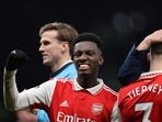 In five games since the 2022-23 club season resumed, Nketiah, 23, has scored four goals in all competitions(AFP) In five games since the 2022-23 club season resumed, Nketiah, 23, has scored four goals in all competitions(AFP)