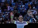 Australia's Alex De Minaur celebrates victory against France's Benjamin Bonzi Australia's Alex De Minaur celebrates victory against France's Benjamin Bonzi