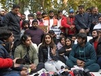 Wrestler Vinesh Phogat speaks to the media accusing WFI president Brij Bhushan Sharan Singh of sexual harassment during a protest against Wrestling Federation of India, at Jantar Mantar, in New Delhi on Wednesday. Wrestler Vinesh Phogat speaks to the media accusing WFI president Brij Bhushan Sharan Singh of sexual harassment during a protest against Wrestling Federation of India, at Jantar Mantar, in New Delhi on Wednesday.