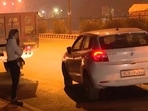 In a video clip going viral on social media, DCW chief Swati Maliwal is seen being harassed by a car driver and he drags her with his car after she takes a hold of him.