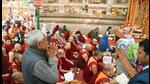 Bihar CM Nitish Kumar offers prayers at Mahabodhi temple in Bodhgaya on Saturday. (HT Photo) Bihar CM Nitish Kumar offers prayers at Mahabodhi temple in Bodhgaya on Saturday. (HT Photo)