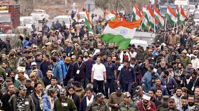 Congress leader Rahul Gandhi will resume his Bharat Jodo Yatra on Sunday from Hiranagar Morh in Kathua district to Duggar Haveli in Samba, Jammu and Kashmir Pradesh Congress Committee (JKPCC) spokesperson Ravinder Sharma said on Saturday. (PTI file) Congress leader Rahul Gandhi will resume his Bharat Jodo Yatra on Sunday from Hiranagar Morh in Kathua district to Duggar Haveli in Samba, Jammu and Kashmir Pradesh Congress Committee (JKPCC) spokesperson Ravinder Sharma said on Saturday. (PTI file)