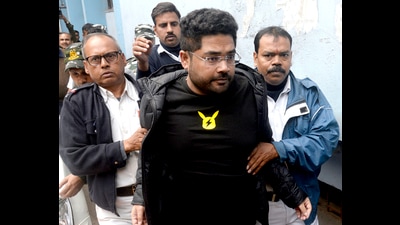 ED produces TMC youth leader Kuntal Ghosh at Bankshall Court in connection with a teacher recruitment scam, in Kolkata on Saturday. (ANI) ED produces TMC youth leader Kuntal Ghosh at Bankshall Court in connection with a teacher recruitment scam, in Kolkata on Saturday. (ANI)