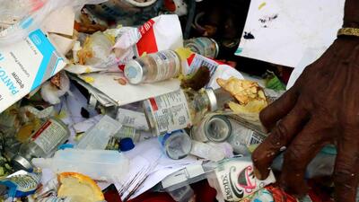 Kalyan, India – July 17, 2019: Despite of the functioning of the bio medical waste plant in the city, such wastes are still dumped openly in the city.Photo of Medical waste at the road side garbage in kalyan east in kalyan, India, on Wednesday July 17, 2019. (Photo by Rishikesh Choudhary/ Hindustan Times) (HT PHOTO) Kalyan, India – July 17, 2019: Despite of the functioning of the bio medical waste plant in the city, such wastes are still dumped openly in the city.Photo of Medical waste at the road side garbage in kalyan east in kalyan, India, on Wednesday July 17, 2019. (Photo by Rishikesh Choudhary/ Hindustan Times) (HT PHOTO)