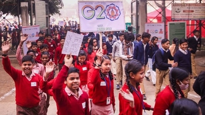 “We are very proud to be participating in this event. I would like the G20 to raise the demand for equal educational opportunities for all,” said a Mount Abu teacher.&nbsp; (PTI)