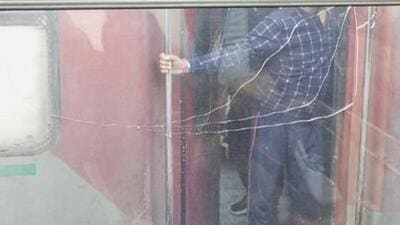 The window panes of the C6 coach of the Vande Bharat Express train was damaged in the incident. (Sourced) The window panes of the C6 coach of the Vande Bharat Express train was damaged in the incident. (Sourced)