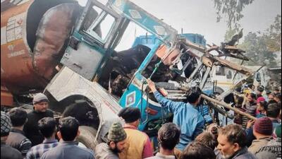 Two people were burnt to death and two others were injured in a blast in a chemical tanker in a workshop near Panipat on Saturday. (HT Photo)