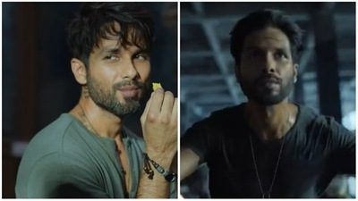 Shahid Kapoor in stills from Farzi promo. Shahid Kapoor in stills from Farzi promo.