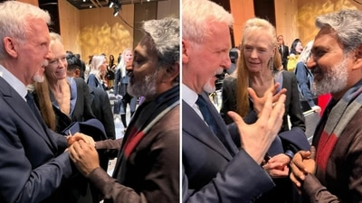 James Cameron and SS Rajamouli had a chat at the Critics’ Choice Awards. James Cameron and SS Rajamouli had a chat at the Critics’ Choice Awards.