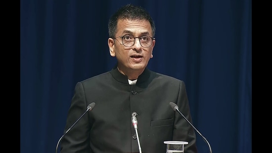Chief Justice of India Dhananjaya Y Chandrachud on Saturday termed the verdict a “groundbreaking” judgment that guides the judges like a “North Star” in interpreting and implementing the Constitution. (ANI Pic Service)