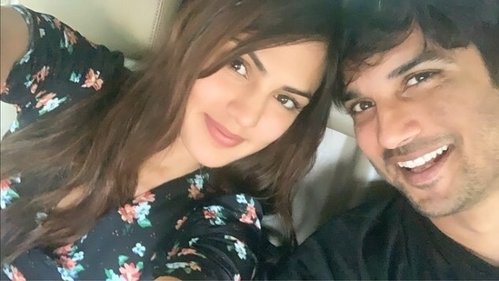Rhea Chakraborty has shared two pictures with Sushant Singh Rajput on Instagram. 